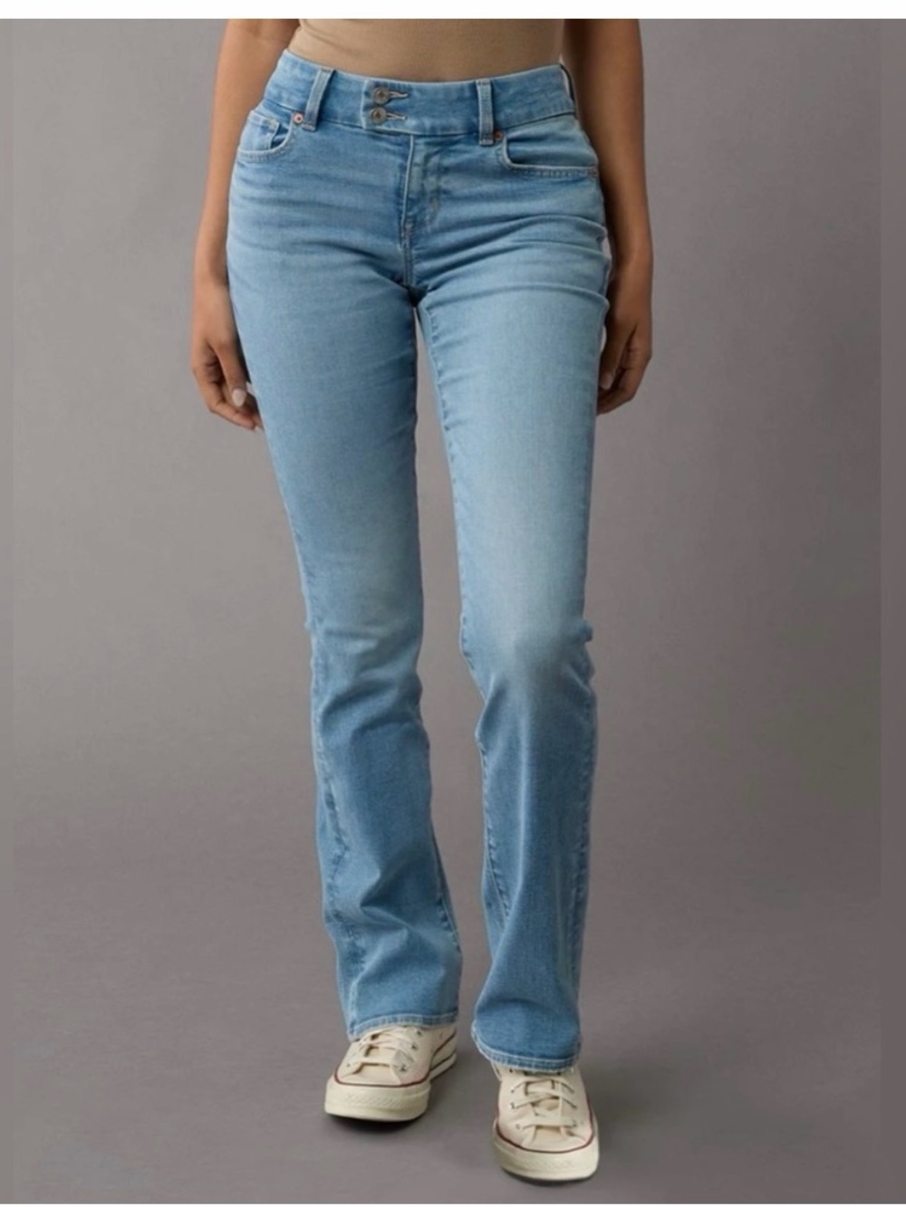 American Eagle Outfitters Curvy High Rise Skinny Kick Bootcut Sz 14 Ex Long